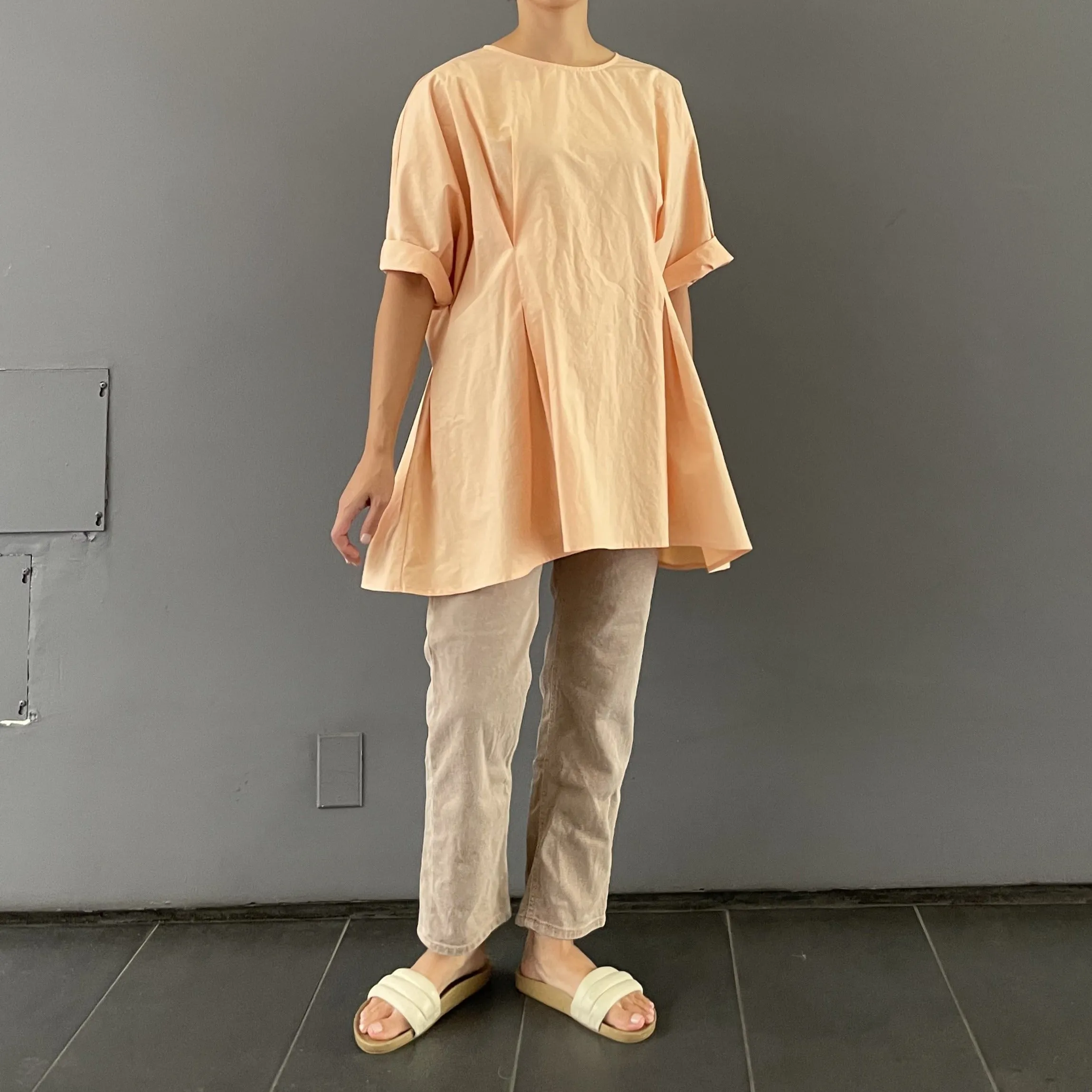 [STUDIO Collection] Volume Blouse Peach