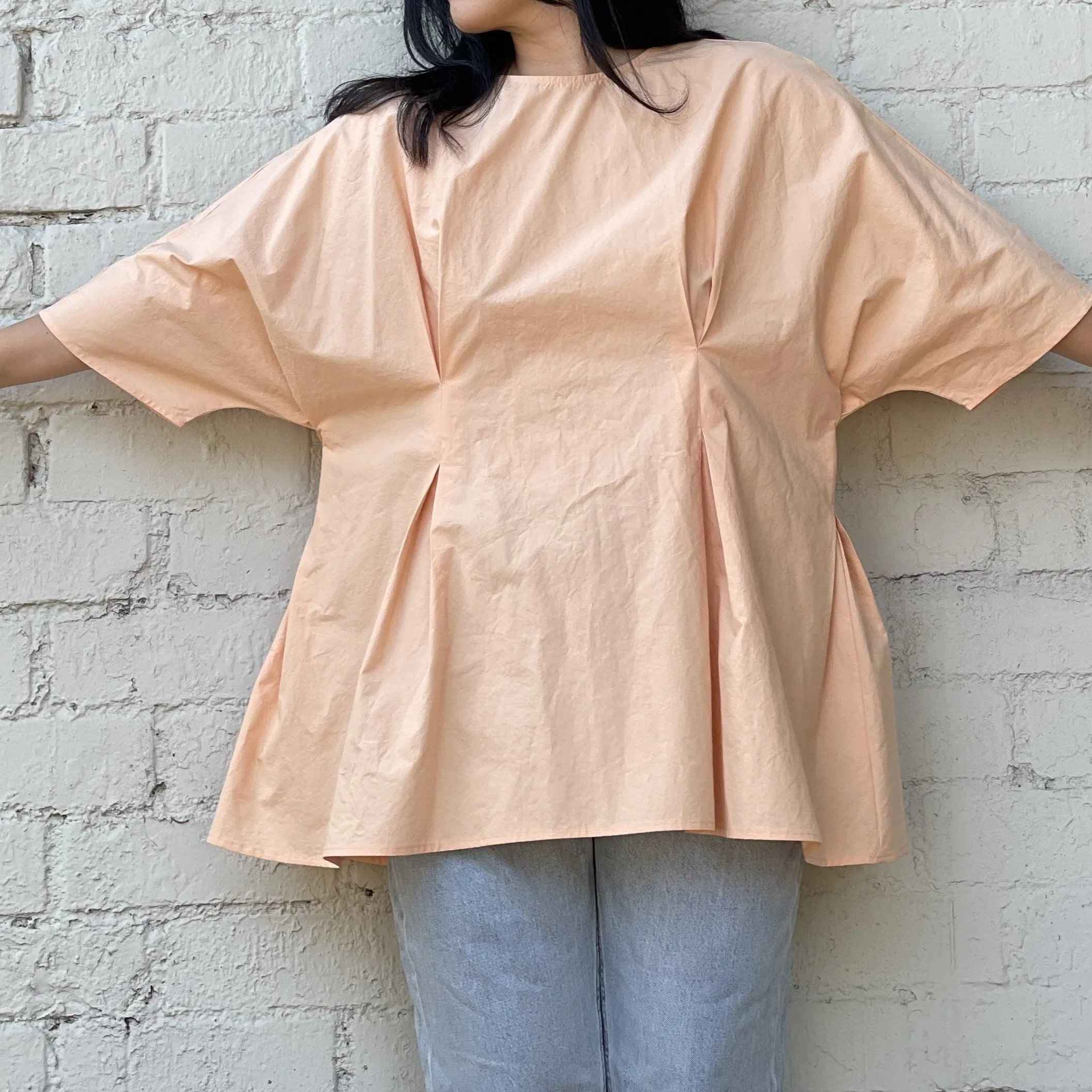 [STUDIO Collection] Volume Blouse Peach