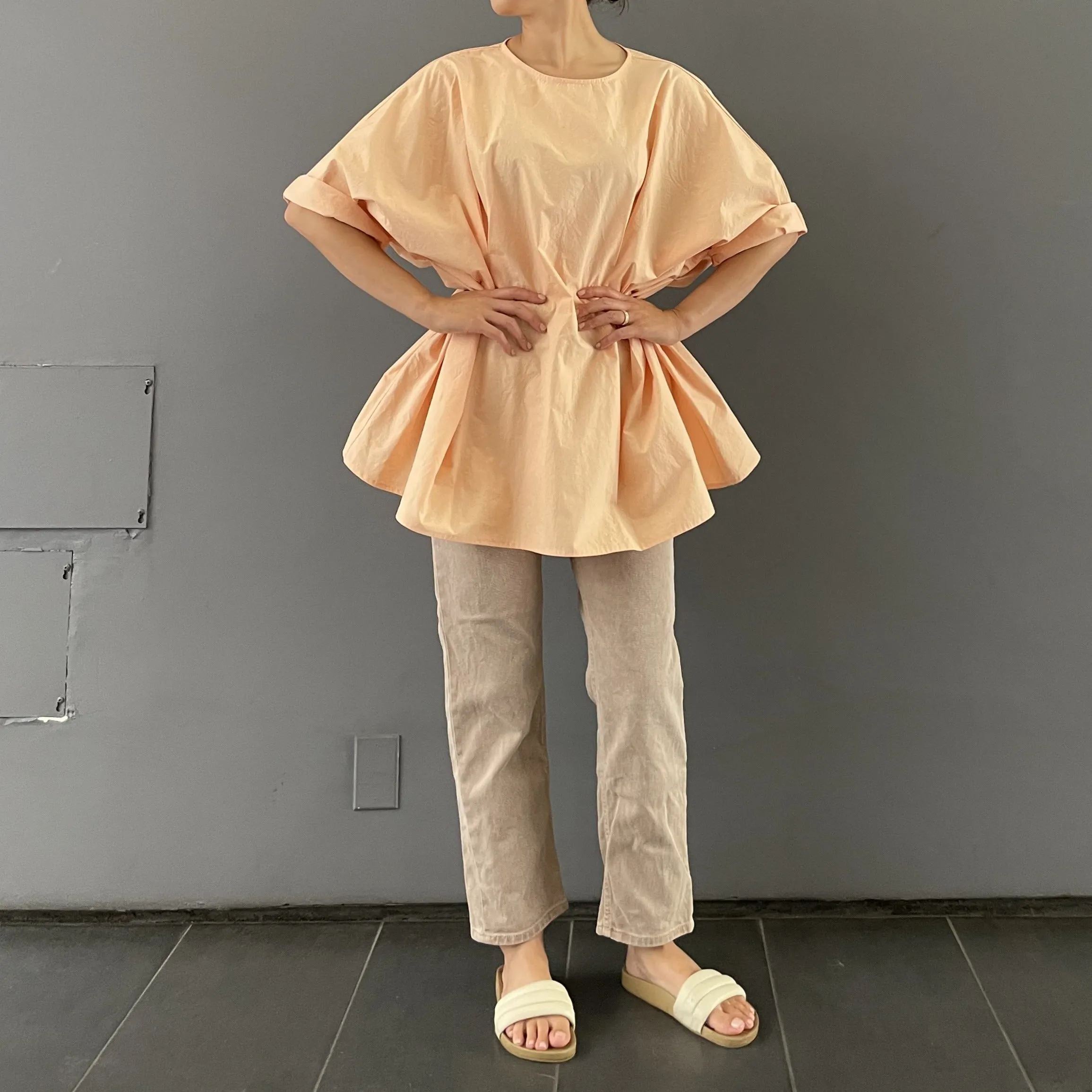 [STUDIO Collection] Volume Blouse Peach