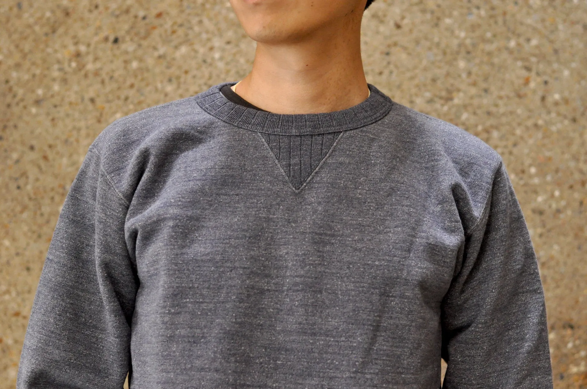 Studio D'Artisan 12oz 'Suvin Gold' Loopwheeled Sweatshirt (Heather Navy)