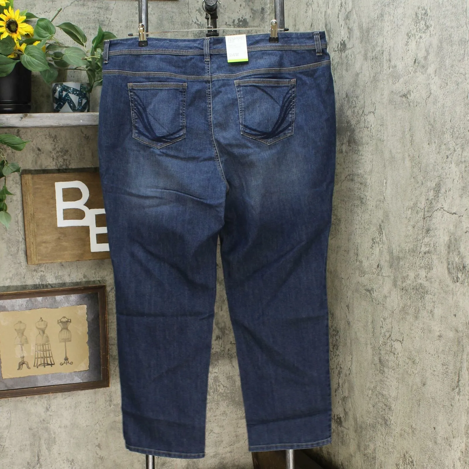 Style & Co. Women's Plus Size Tummy Control High Rise Straight Leg Jeans