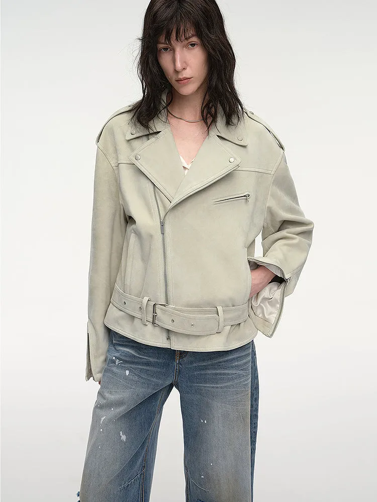 Suede Lambskin Biker Jacket