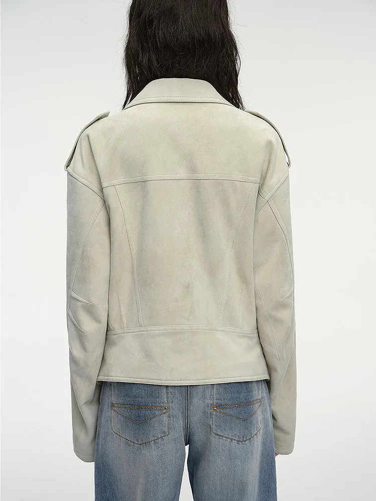 Suede Lambskin Biker Jacket