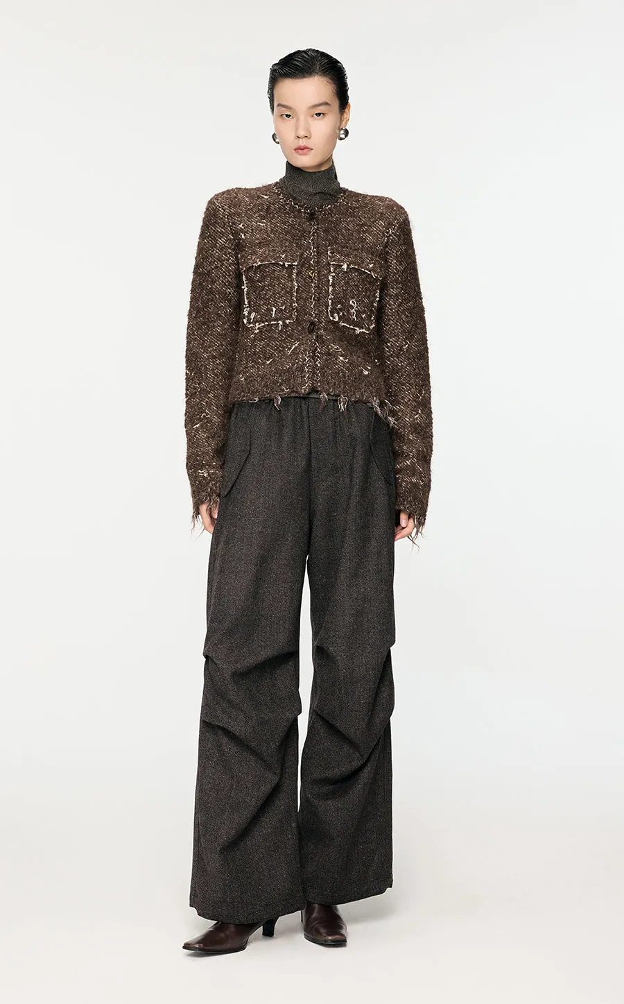 Sweater / JNBY Slim-Fit Jacquard Cardigan
