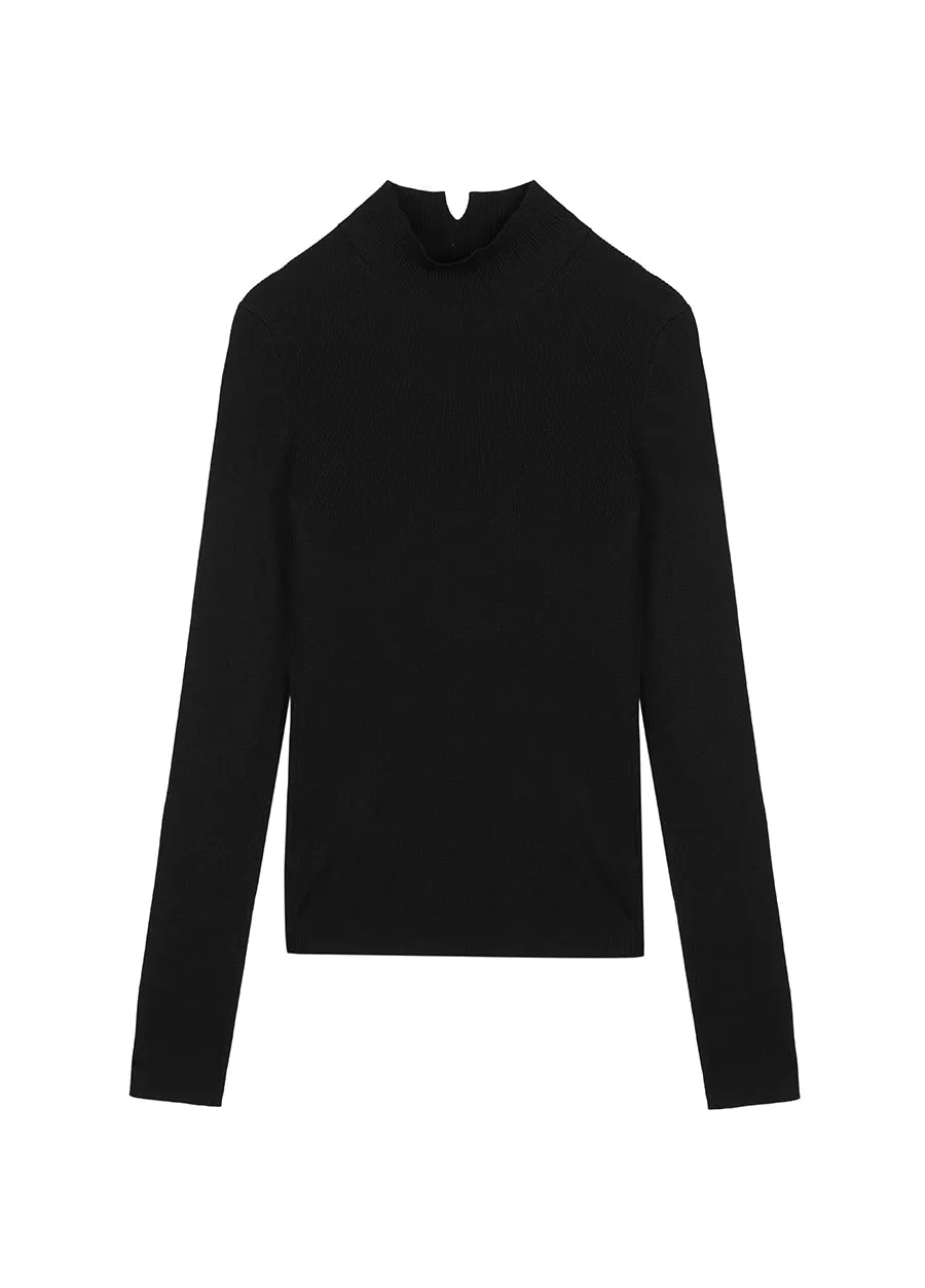 Sweater / JNBY Slim-fit Notched-collar Sweater