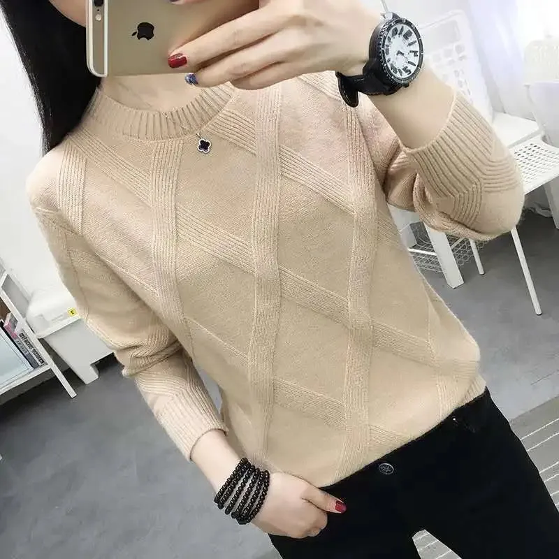 Sweater Women's Twist Pullover Loose Lazy Bottoming Thick Sweaters Outer Wear Pull