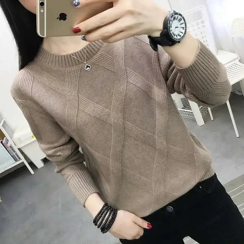 Sweater Women's Twist Pullover Loose Lazy Bottoming Thick Sweaters Outer Wear Pull