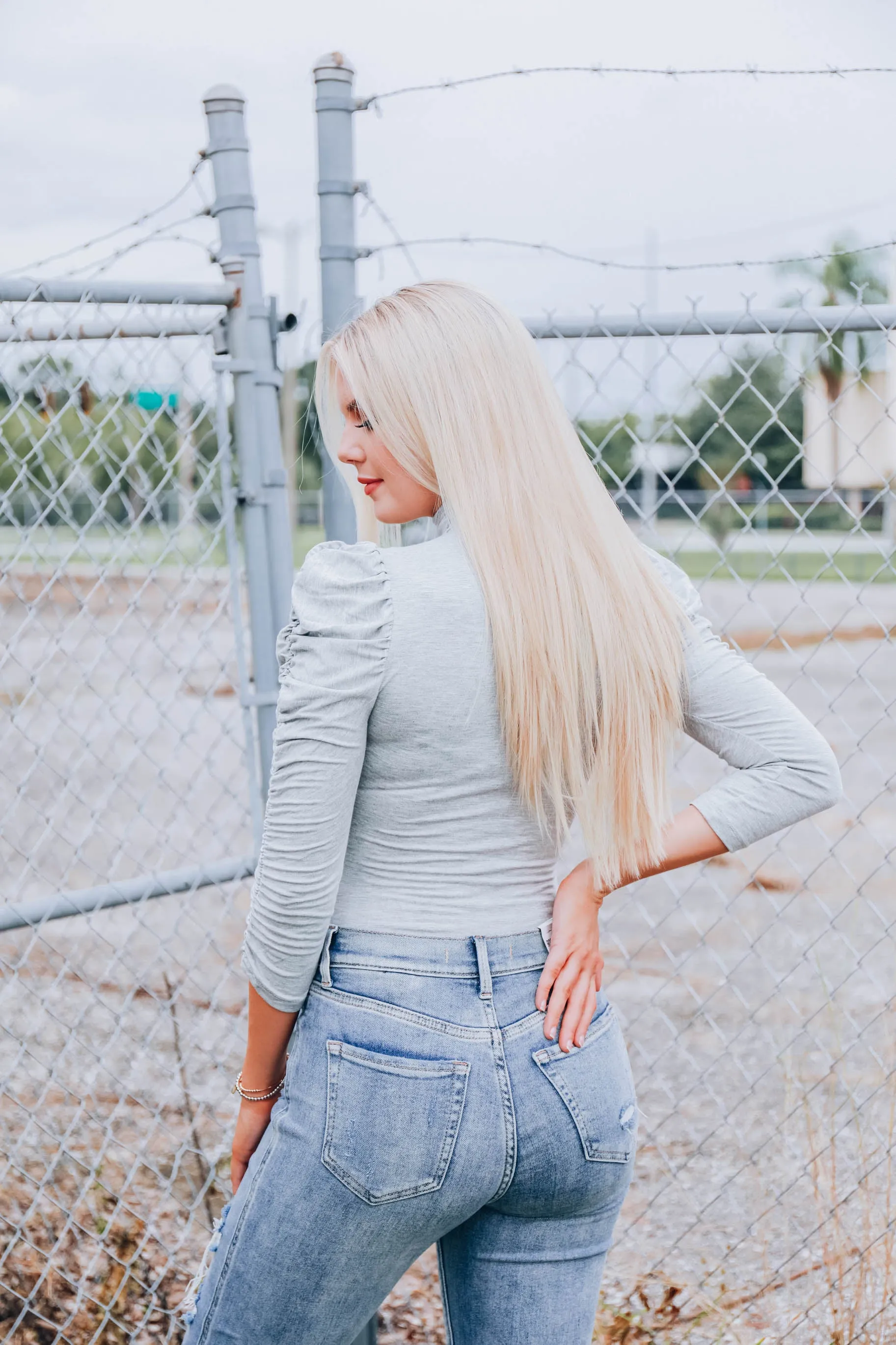 Sweet Aura Bodysuit - Grey