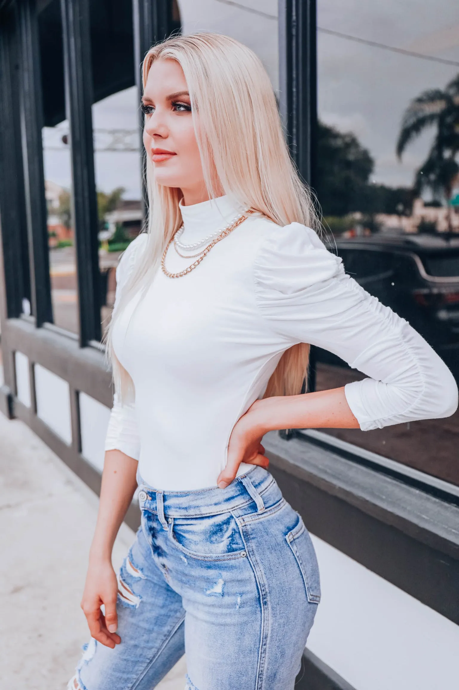 Sweet Aura Bodysuit - White