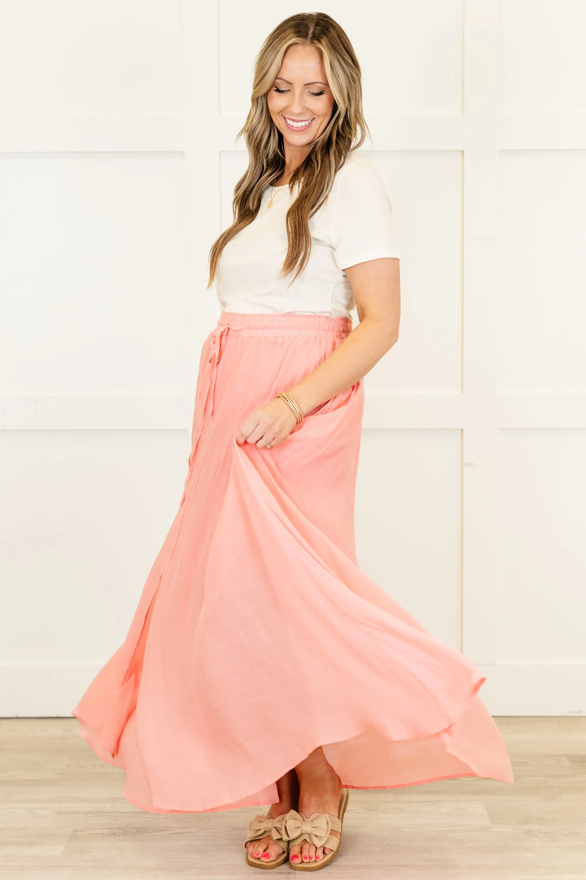 The Break Is Over Skirt, Pastel Pink