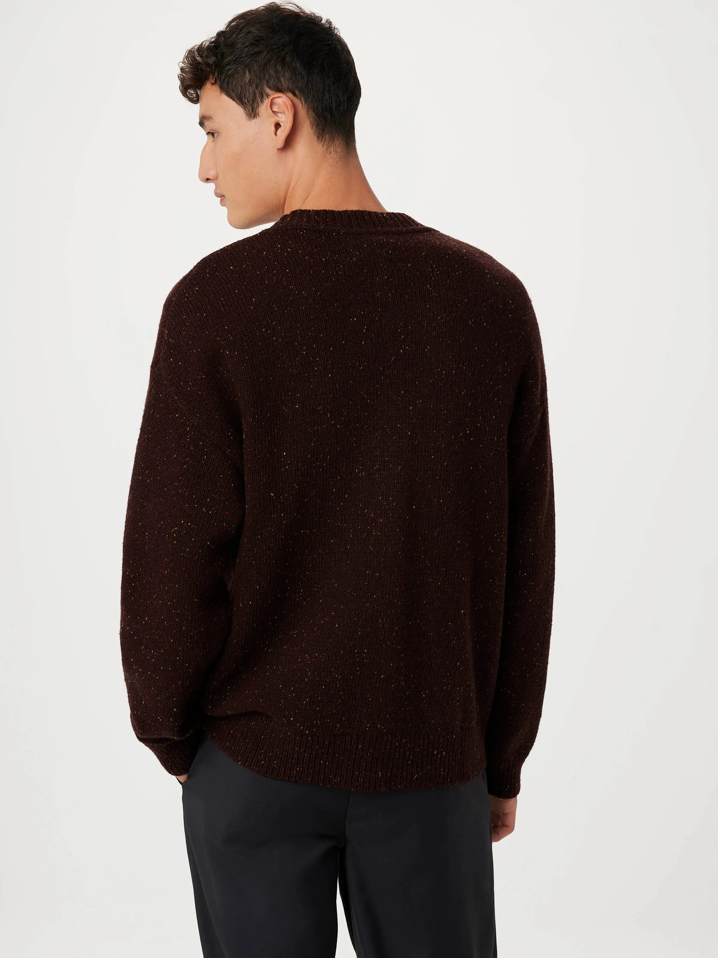 The Donegal Cardigan in Red Wine