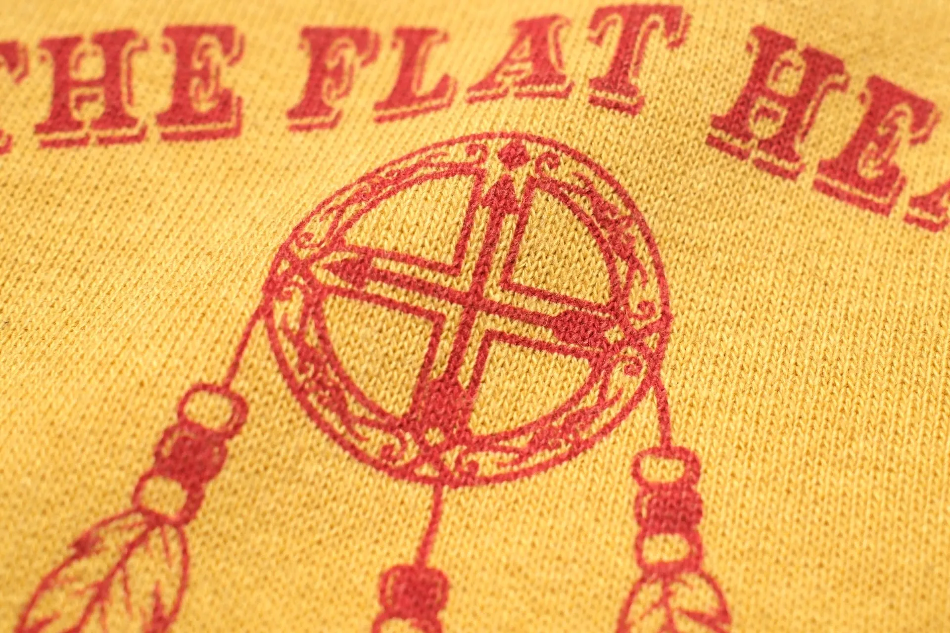 The Flat Head 11oz "Native Spirits" Loopwheeled Sweatshirt (Yellow)