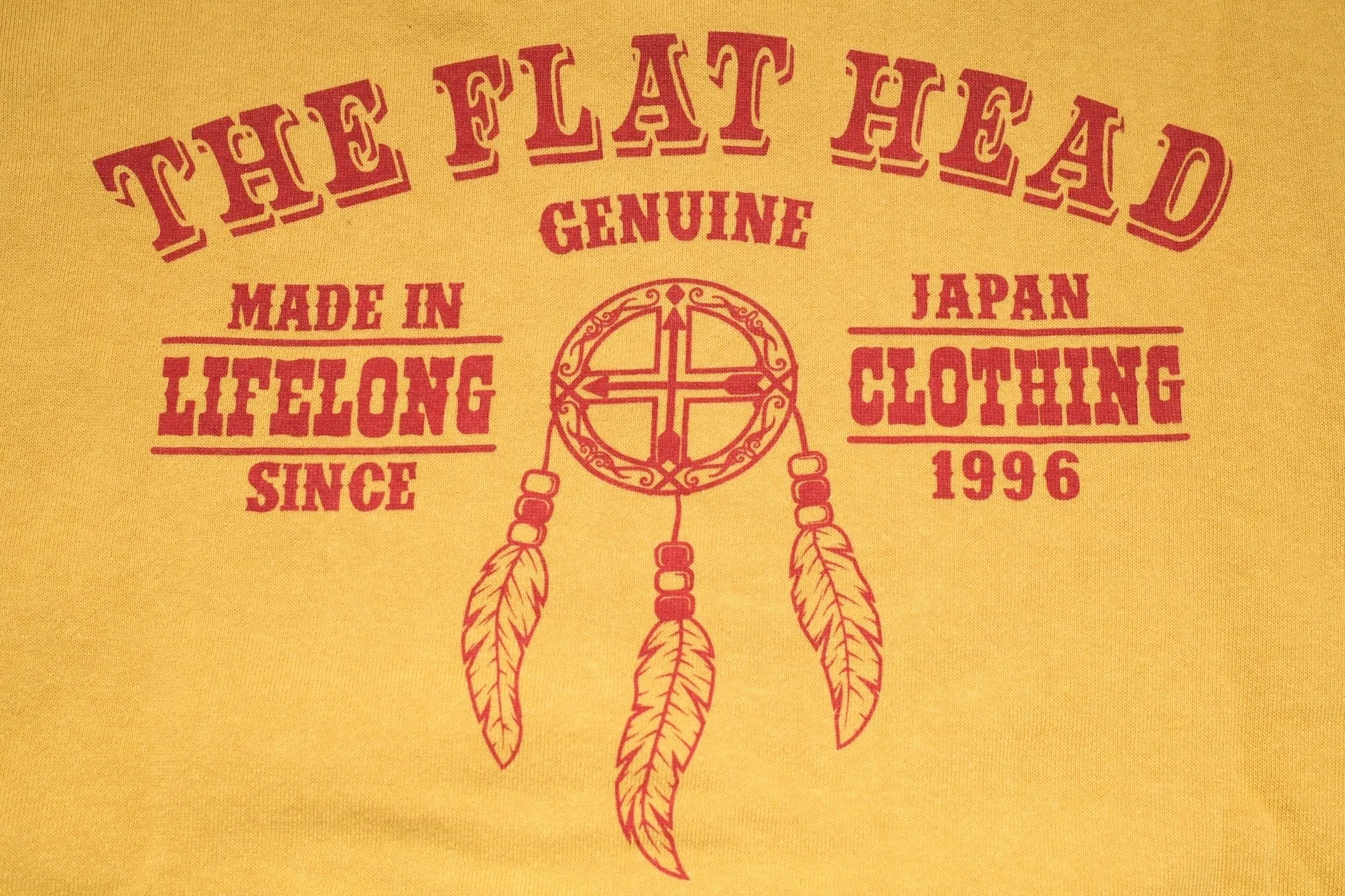 The Flat Head 11oz "Native Spirits" Loopwheeled Sweatshirt (Yellow)