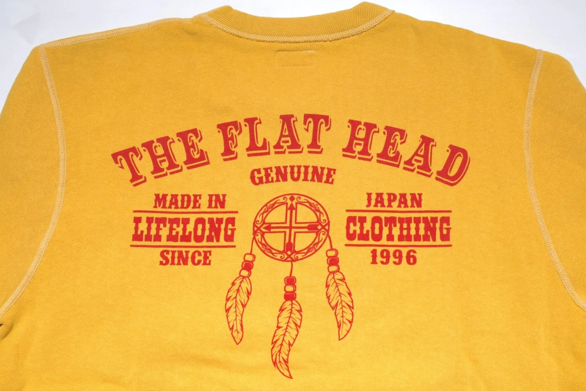 The Flat Head 11oz "Native Spirits" Loopwheeled Sweatshirt (Yellow)