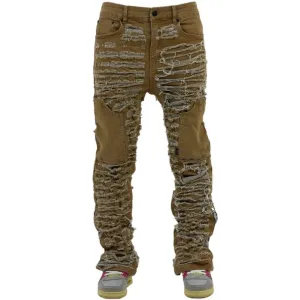The Hideout Clothing “ Dawn Damaged Flared Stacked Jeans”