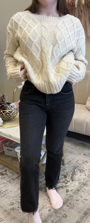 The Julie Crop Raw Hem