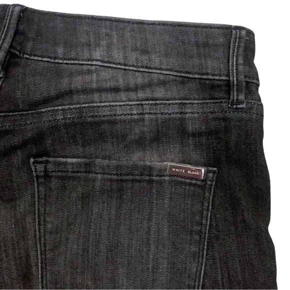The Straight Crop High Rise Black Jeans White House Black Market Size 8 WHBM