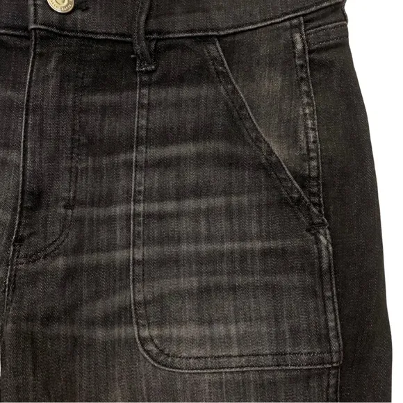 The Straight Crop High Rise Black Jeans White House Black Market Size 8 WHBM