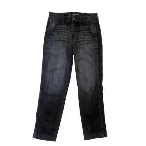 The Straight Crop High Rise Black Jeans White House Black Market Size 8 WHBM