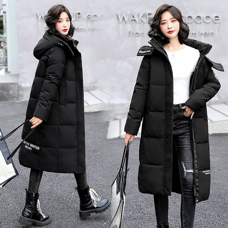 Thickened Oversized Puffer Coat with Hood for Stylish Women