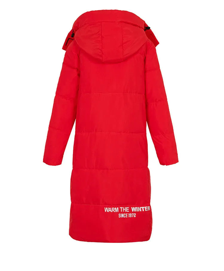 Thickened Oversized Puffer Coat with Hood for Stylish Women