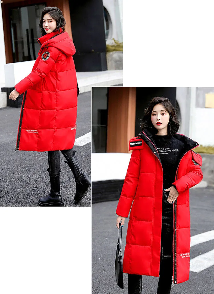 Thickened Oversized Puffer Coat with Hood for Stylish Women