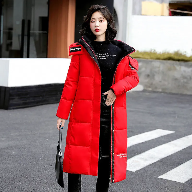 Thickened Oversized Puffer Coat with Hood for Stylish Women