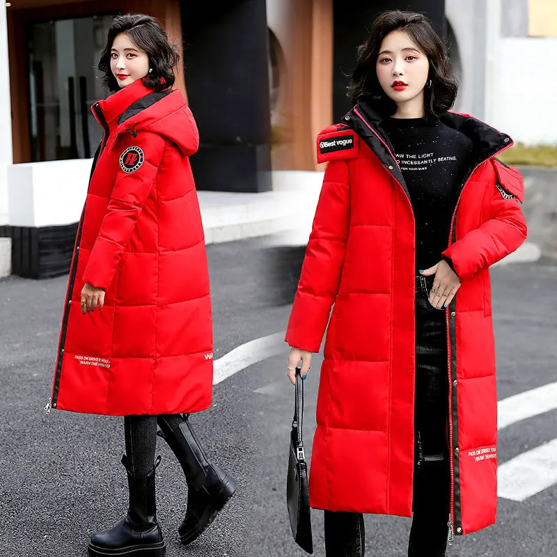 Thickened Oversized Puffer Coat with Hood for Stylish Women
