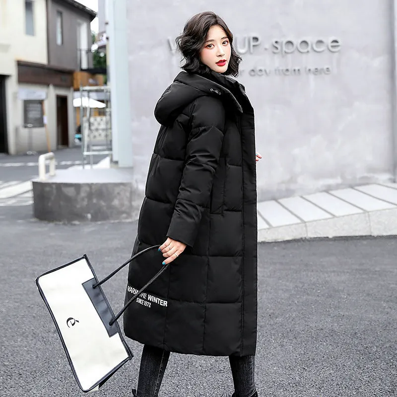 Thickened Oversized Puffer Coat with Hood for Stylish Women