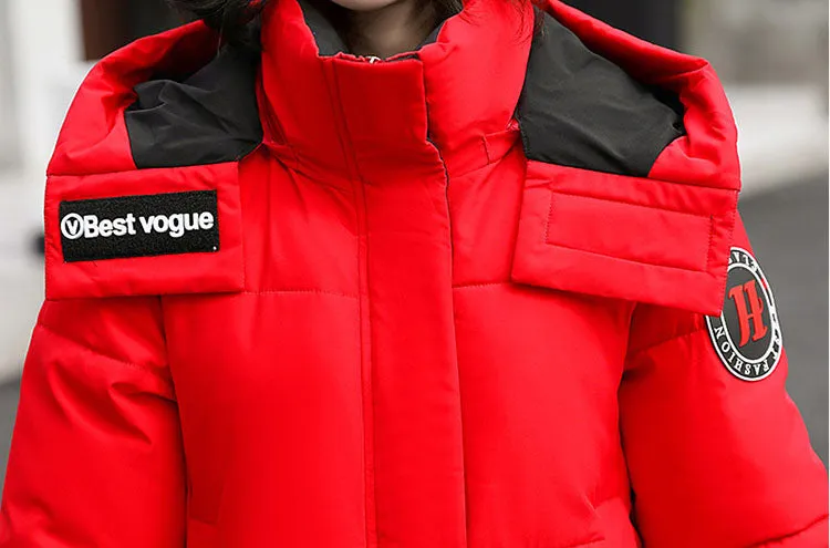 Thickened Oversized Puffer Coat with Hood for Stylish Women