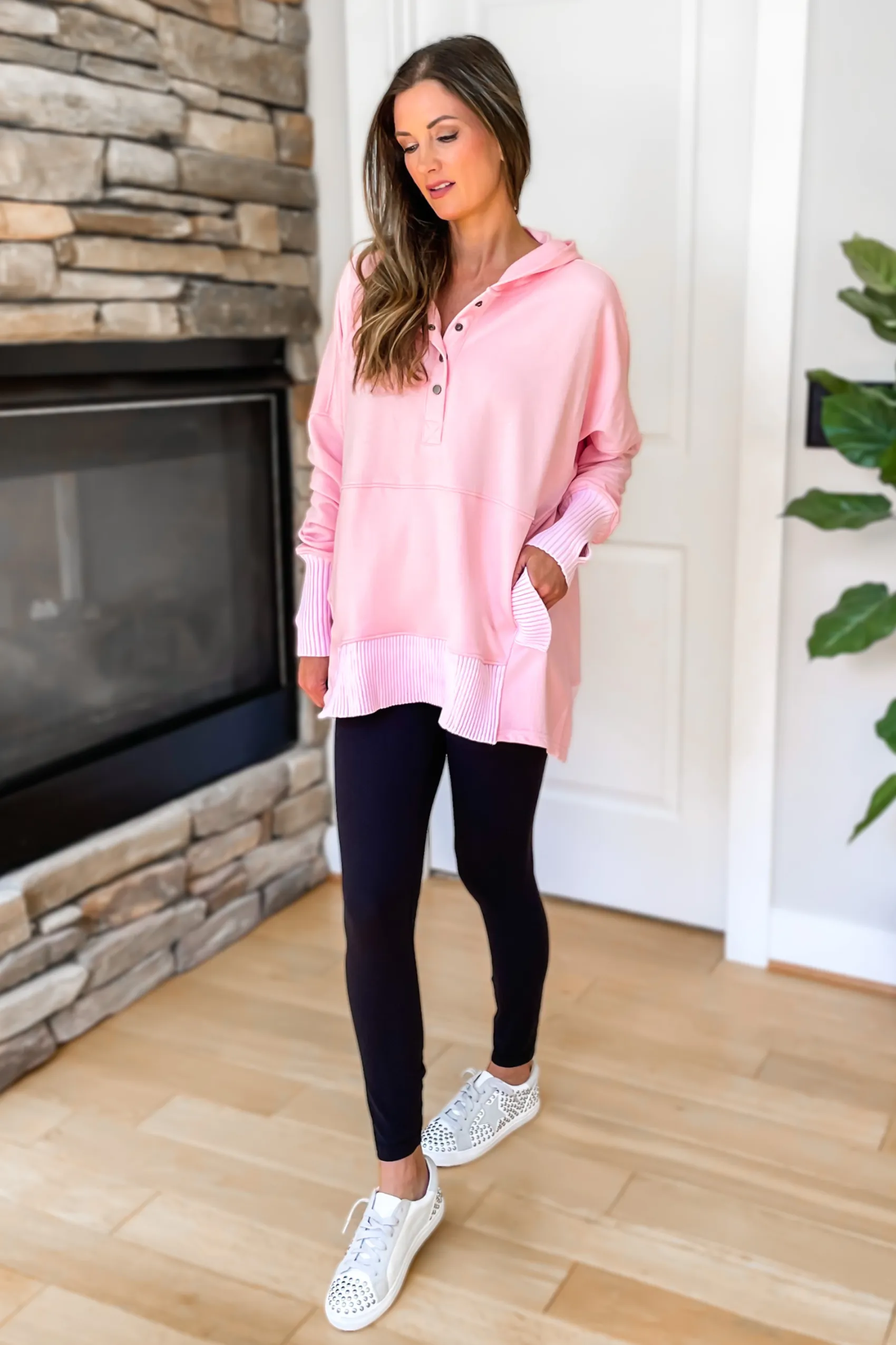 Thoughtful Cotton Pocketed Hoodie - Black - SALE