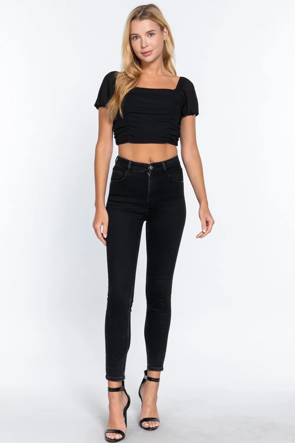 Tied Back Fashion Crop