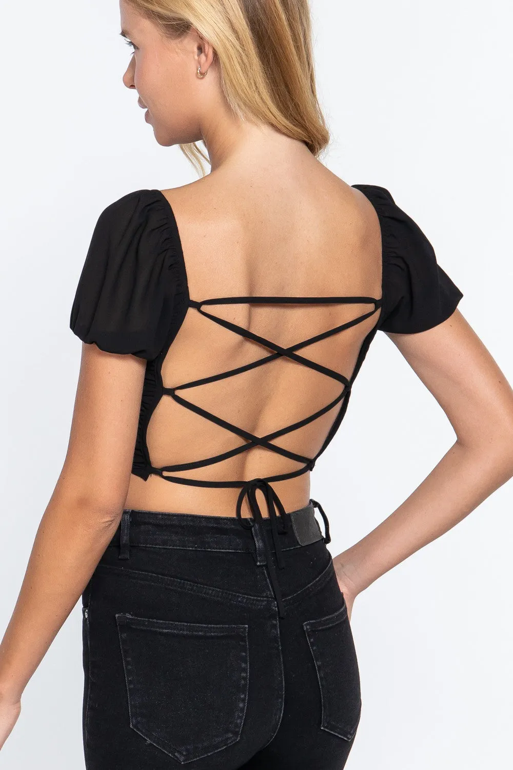 Tied Back Fashion Crop