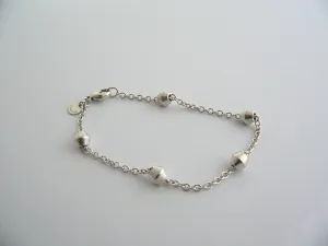 Tiffany & Co Silver Barrel Bead by  the Yard Bracelet Bangle Rare Gift Love