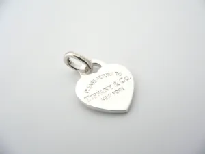 Tiffany & Co Silver Return Heart Charm Pendant Oval Clasp 4 Necklace Bracelet