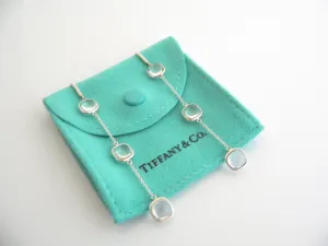Tiffany & Co Silver Rock Crystal Dangling Dangle Earrings Gift Pouch Picasso