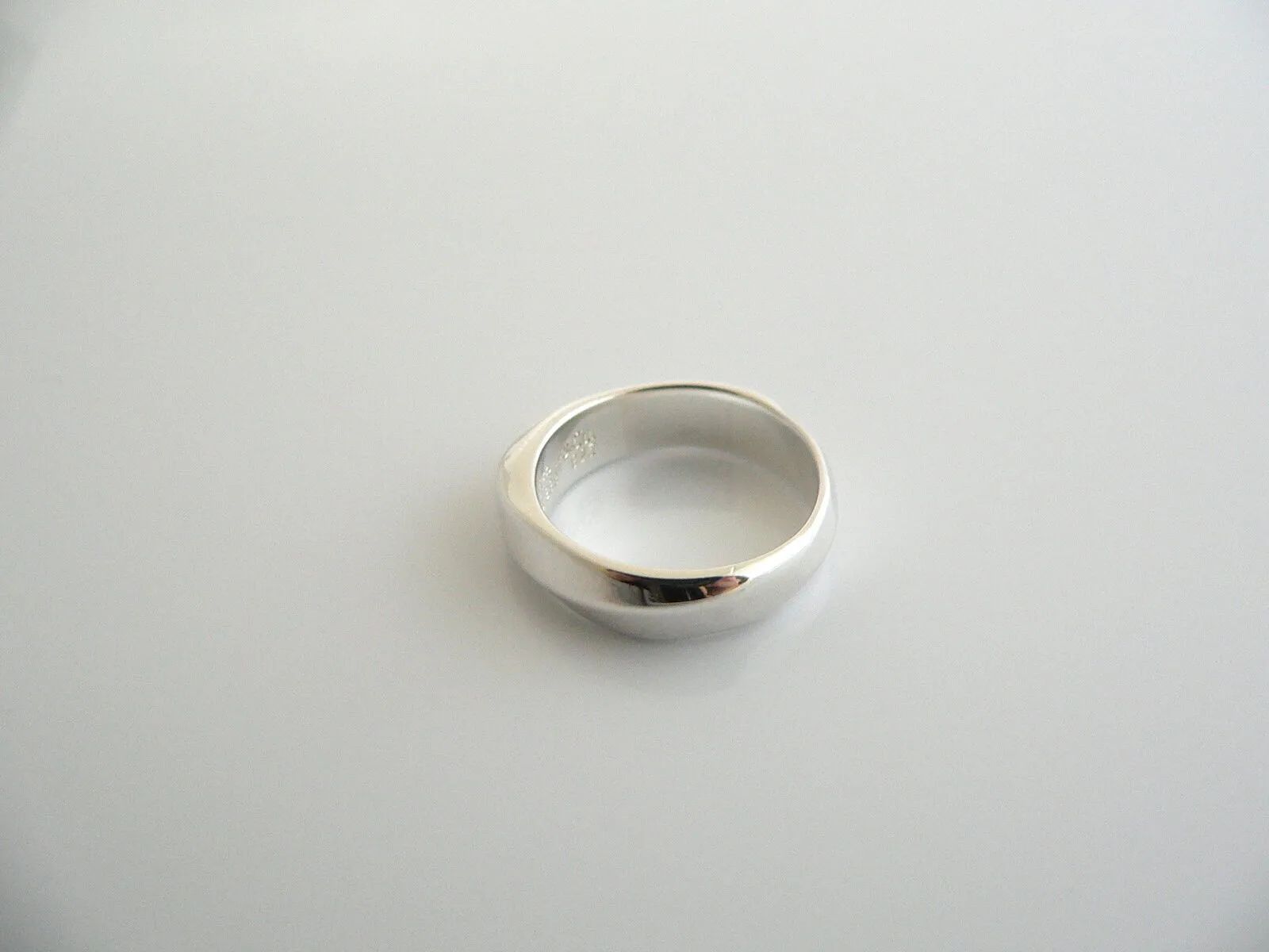 Tiffany & Co Silver Twist Ring Band Sz 6.5 Twirl Rare Gift Love Statement