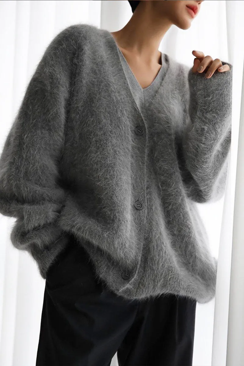 TJ625 Faux Fur Cardigan Top
