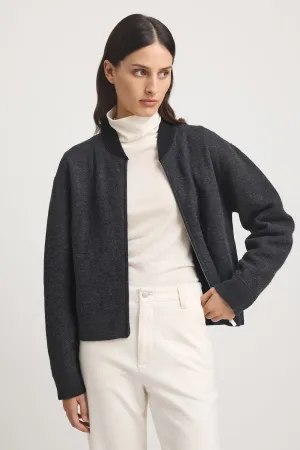 TOORALLIE Crop Wool Bomber
