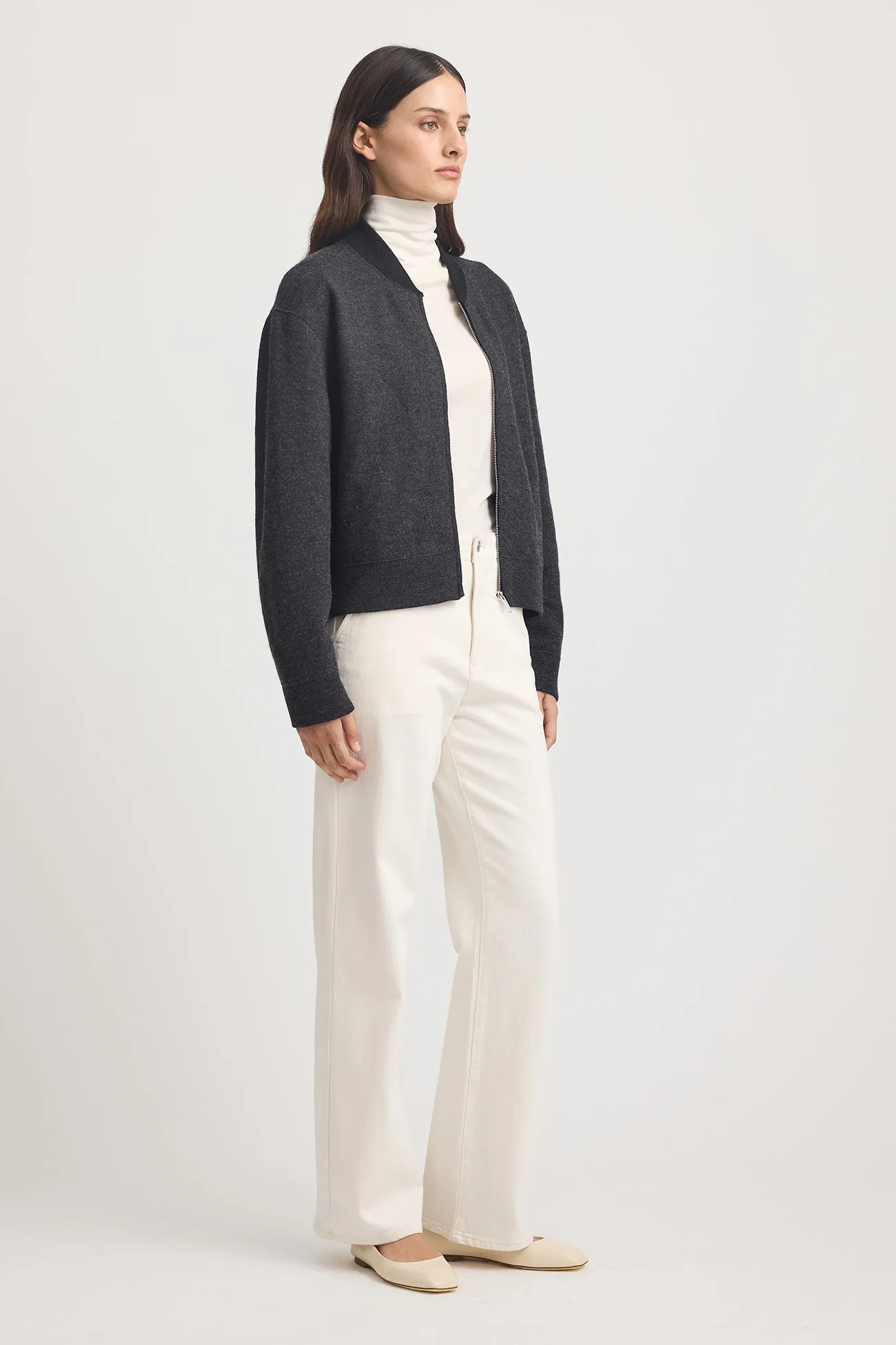 TOORALLIE Crop Wool Bomber