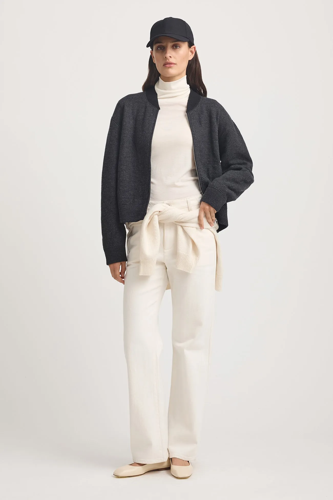 TOORALLIE Crop Wool Bomber