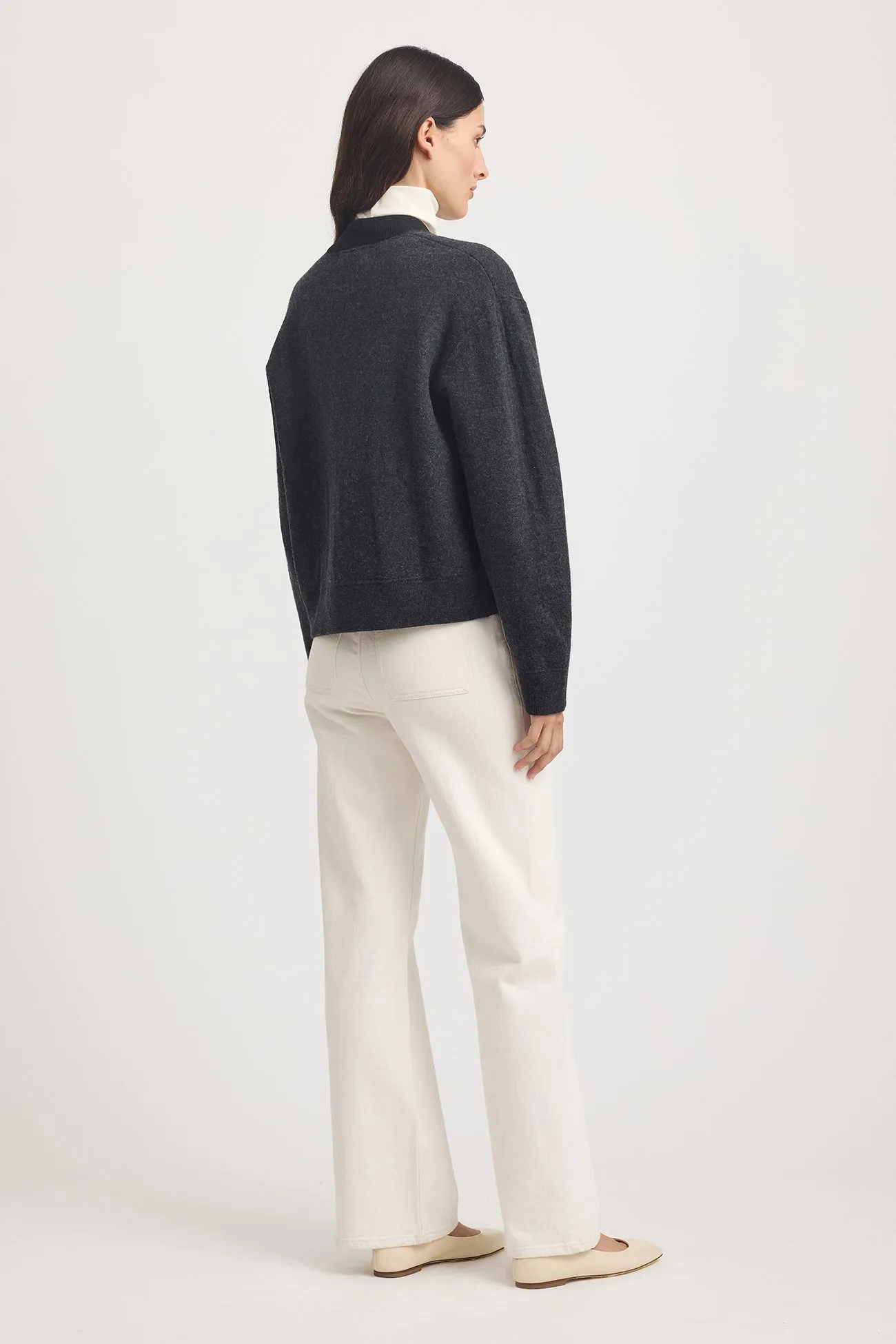 TOORALLIE Crop Wool Bomber