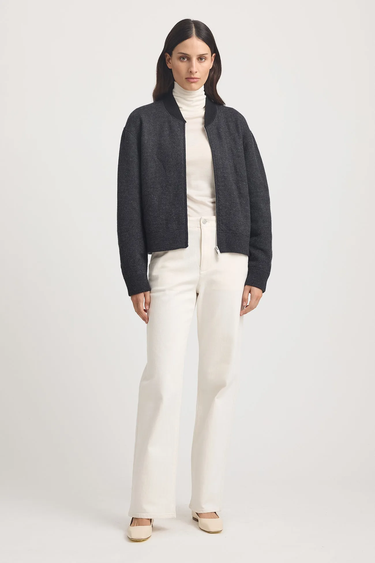 TOORALLIE Crop Wool Bomber
