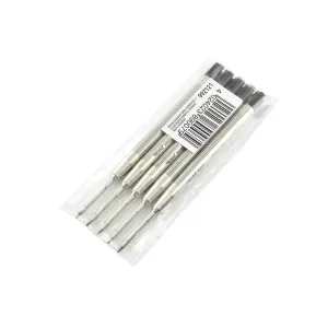 TROIKA Black Ink Refill-Standard and Construction Slim Ballpoint Pens x5