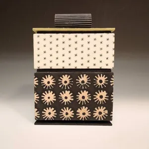 TWO TIERED HANDMADE BOX JS124