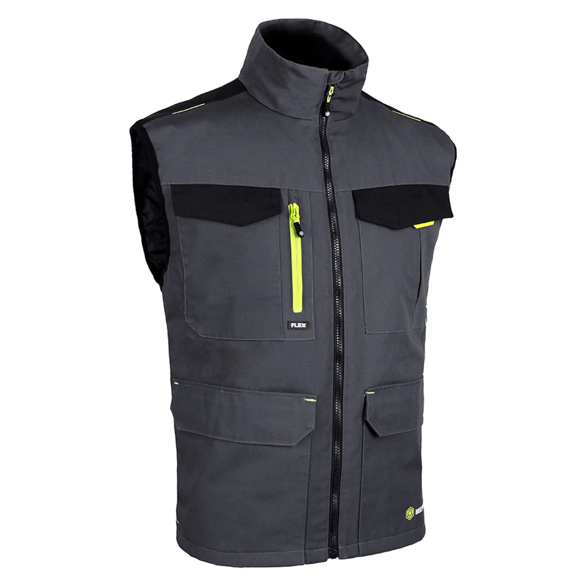 Two-tone Workwear Gilet - Grey/Black