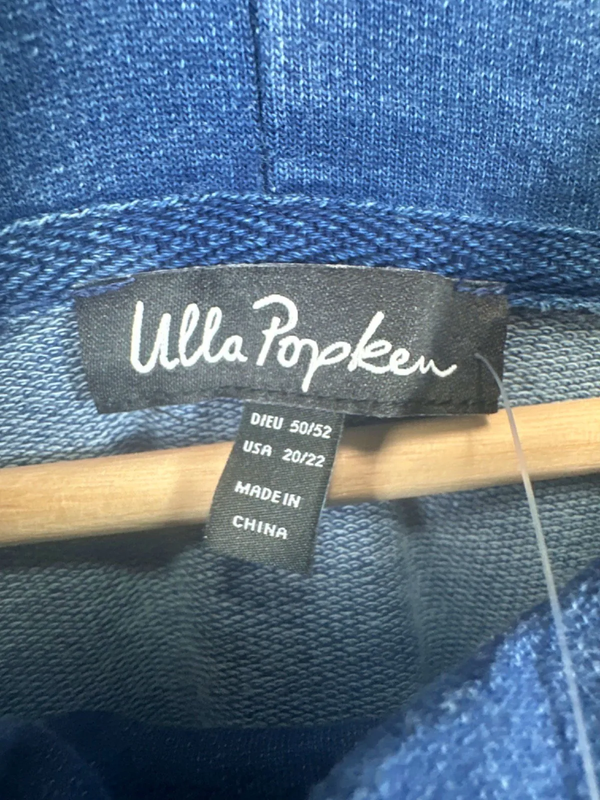 Ulla Popken Blue Vintage Look Long Pullover UK 24-26