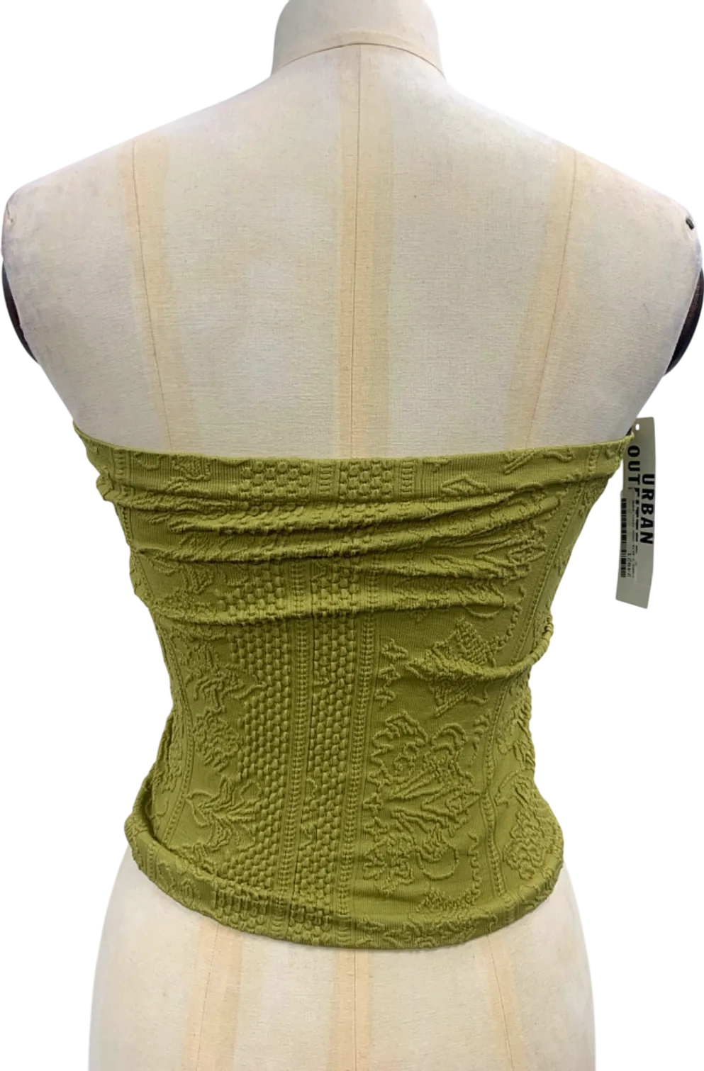 Urban Outfitters Green Out From Under Strapless Top UK L