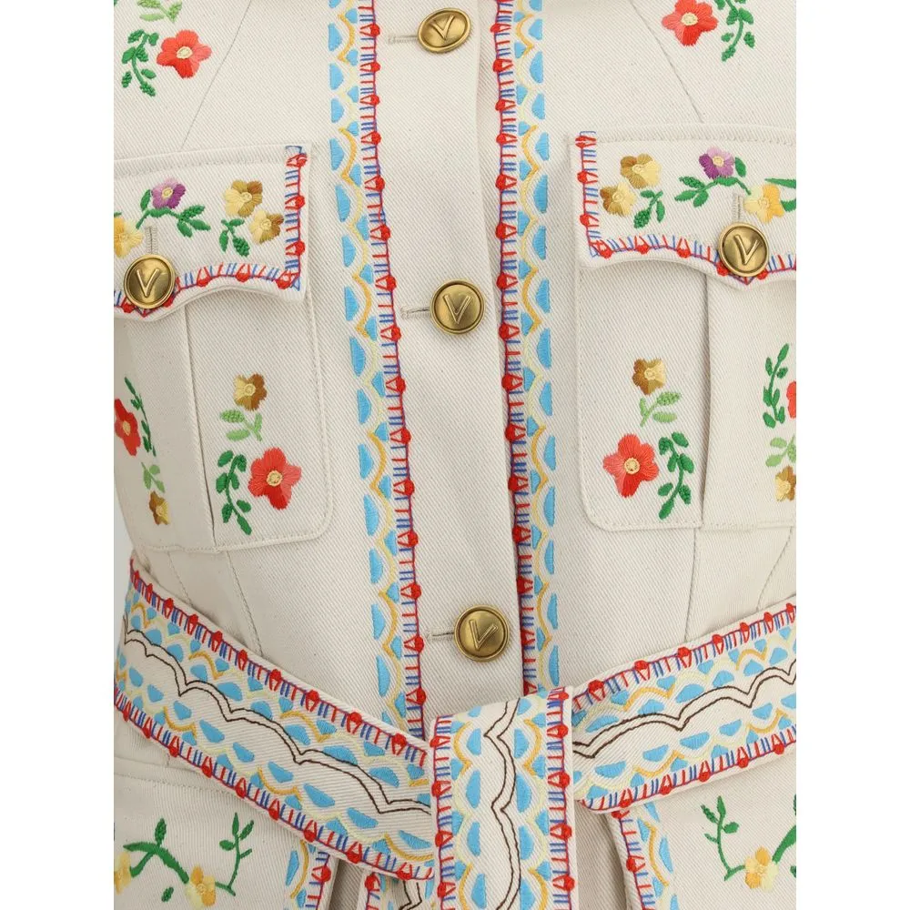 Valentino Embroidered Denim Jacket