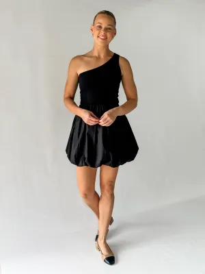 VALERIE BUBBLE MINI SKIRT - BLACK